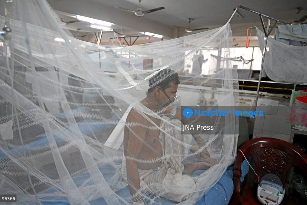 DHAKA, BANGLADESH, SEPTEMBER 24, 2026: Dengue patients receive treatment under mosquito nets at Sir Salimullah Medical College Mitford Hospital in Dhaka as Bangladesh experiences a sharp rise in infections. According to the Directorate General of Health Services, 69,149 dengue patients have been hospitalized nationwide since the beginning of 2026, with 209 deaths recorded as of September 24. Health authorities reported 1,782 new hospital admissions and eight deaths during the latest 24-hour reporting period. Photo by Mamuner Rashid/ JNA Press. (Photo by Mamunur Rashid/JNA Press via Nexpher Images)