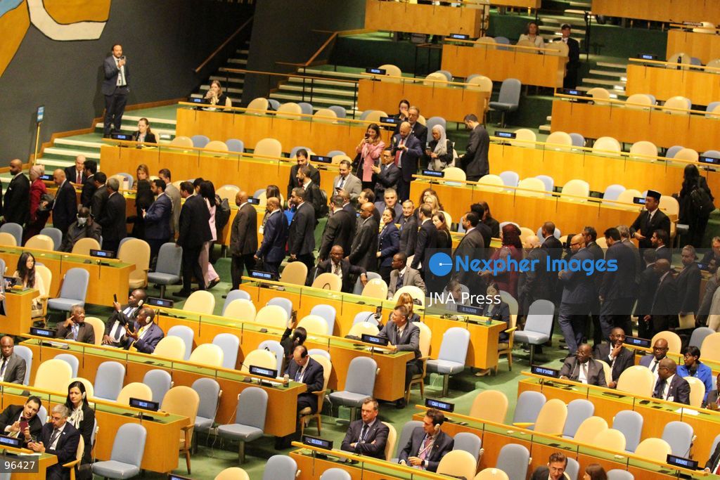 NEW YORK, UNITED STATES, SEPTEMBER 24, 2026: Delegates leave the United Nations General Assembly hall as Israeli Prime Minister Benjamin Netanyahu takes the podium to address the 81st session of the UN General Assembly at UN Headquarters in New York. Dozens of delegates walked out as Netanyahu began his speech, while others in the chamber booed and supporters applauded, prompting repeated calls for order from the presiding officer. Netanyahu criticized those who left the hall before continuing his address. Photo by Catherine Manos/ JNA Press (Photo by Catherine Manso/JNA Press via Nexpher Images)
