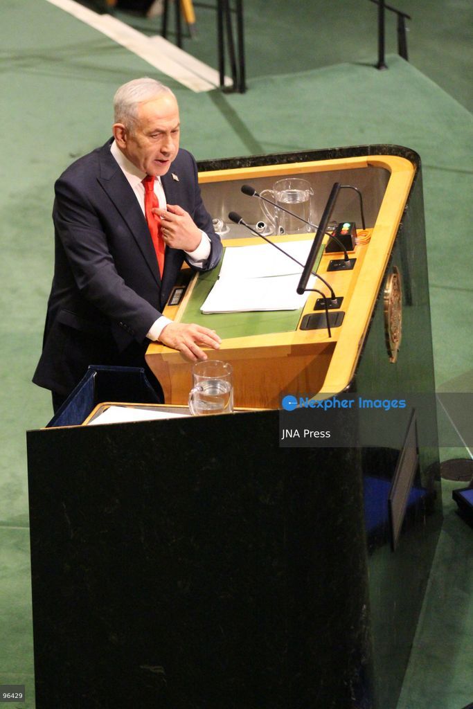 NEW YORK, UNITED STATES, SEPTEMBER 24, 2026: Delegates leave the United Nations General Assembly hall as Israeli Prime Minister Benjamin Netanyahu takes the podium to address the 81st session of the UN General Assembly at UN Headquarters in New York. Dozens of delegates walked out as Netanyahu began his speech, while others in the chamber booed and supporters applauded, prompting repeated calls for order from the presiding officer. Netanyahu criticized those who left the hall before continuing his address. Photo by Catherine Manos/ JNA Press (Photo by Catherine Manso/JNA Press via Nexpher Images)
