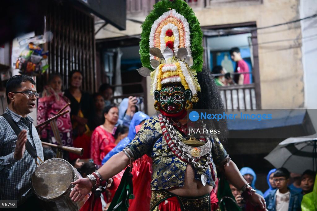 KATHMANDU, NEPAL, SEPTEMBER 25, 2026: Nepalese President Ram Chandra Paudel attends the main Indra Jatra celebrations at Hanuman Dhoka Durbar Square in Kathmandu as ceremonial chariots carrying the Living Goddess Kumari and the deities Ganesh and Bhairav begin their procession through the historic city. Vice President Ram Sahaya Prasad Yadav, Acting Prime Minister and Finance Minister Swarnim Wagle, Speaker Dol Prasad Aryal, National Assembly Chair Narayan Prasad Dahal, Chief Justice Manoj Kumar Sharma and other senior officials also attended the celebrations. Indra Jatra is one of Kathmandu Valley’s major religious and cultural festivals and features chariot processions, traditional dances and rituals associated with the Newar community. Photo by Safal Prakash Shrestha / JNA Press. (Photo by Safal Prakash Shrestha/JNA Press via Nexpher Images)