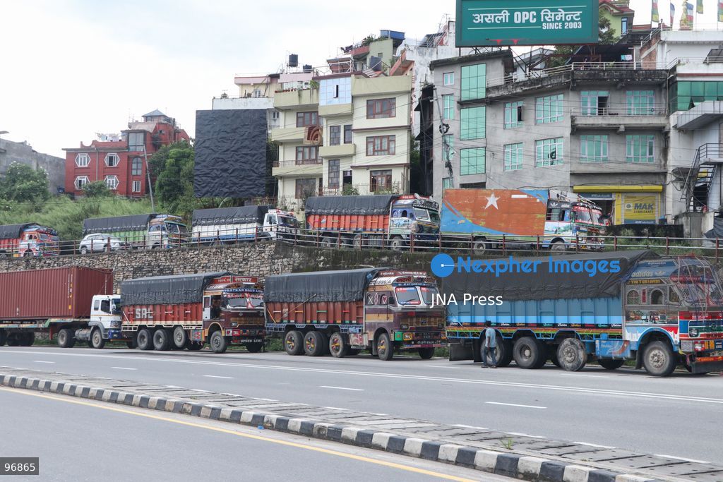 KATHMANDU, NEPAL, SEPTEMBER 26, 2026: Vehicles remain parked along Kathmandu’s Ring Road after a landslide blocked the Prithvi Highway, disrupting traffic and transportation along one of the main routes connecting the capital with other parts of Nepal. Photo by Shankar Bhujel / JNA Press. (Photo by Shankar Bhujel/JNA Press via Nexpher Images)