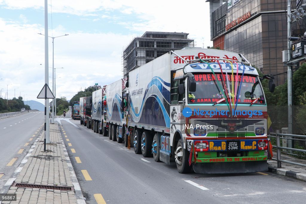 KATHMANDU, NEPAL, SEPTEMBER 26, 2026: Vehicles remain parked along Kathmandu’s Ring Road after a landslide blocked the Prithvi Highway, disrupting traffic and transportation along one of the main routes connecting the capital with other parts of Nepal. Photo by Shankar Bhujel / JNA Press. (Photo by Shankar Bhujel/JNA Press via Nexpher Images)