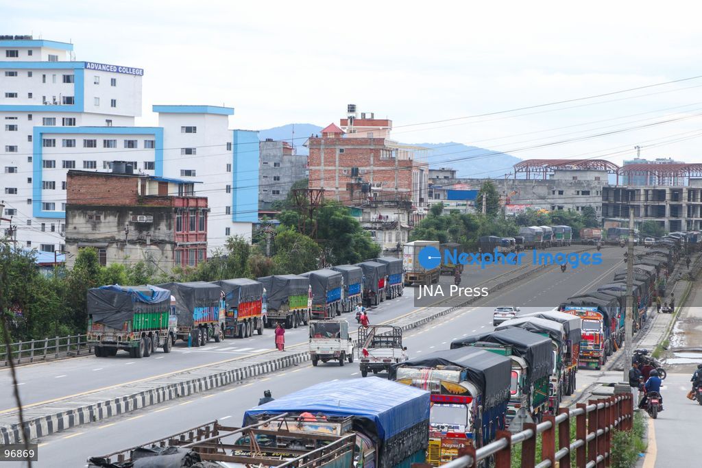 KATHMANDU, NEPAL, SEPTEMBER 26, 2026: Vehicles remain parked along Kathmandu’s Ring Road after a landslide blocked the Prithvi Highway, disrupting traffic and transportation along one of the main routes connecting the capital with other parts of Nepal. Photo by Shankar Bhujel / JNA Press. (Photo by Shankar Bhujel/JNA Press via Nexpher Images)