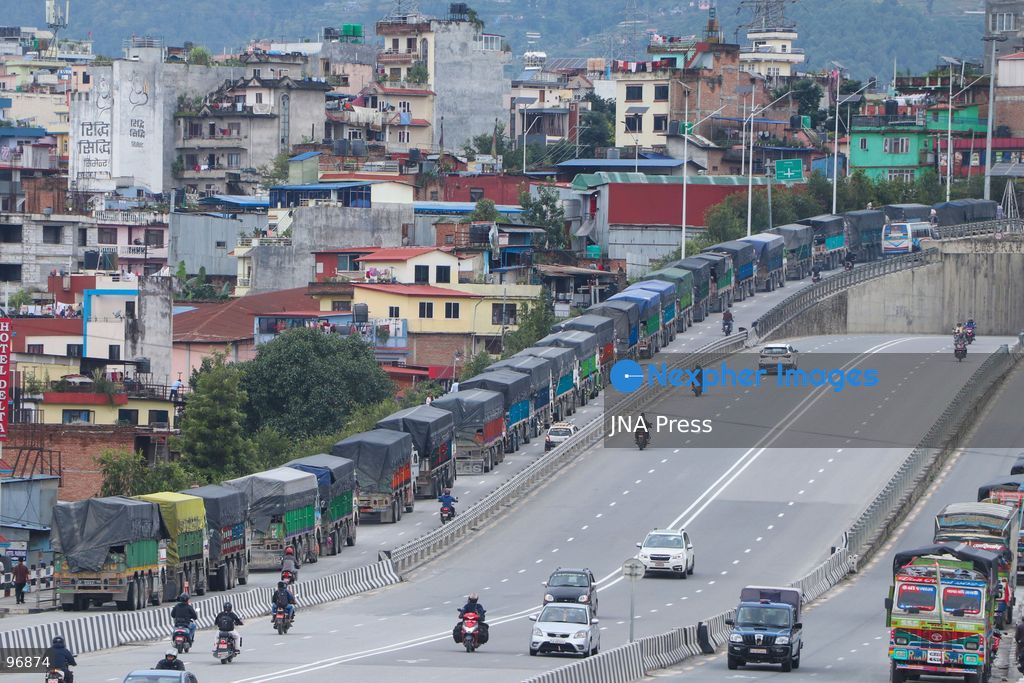 KATHMANDU, NEPAL, SEPTEMBER 26, 2026: Vehicles remain parked along Kathmandu’s Ring Road after a landslide blocked the Prithvi Highway, disrupting traffic and transportation along one of the main routes connecting the capital with other parts of Nepal. Photo by Shankar Bhujel / JNA Press. (Photo by Shankar Bhujel/JNA Press via Nexpher Images)