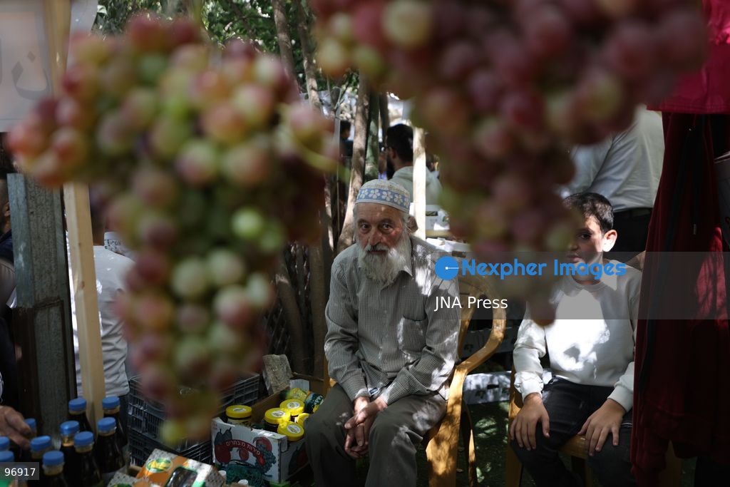 HEBRON, OCCUPIED WEST BANK, SEPTEMBER 26, 2026: Palestinian visitors attend the opening of a grape market in the Old City of Hebron. Local farmers and producers display grapes and grape-based products during the event, highlighting a crop traditionally associated with agriculture in the Hebron area. Photo by Mosab Shawer / JNA Press. (Photo by Mosab shawer/JNA Press via Nexpher Images)