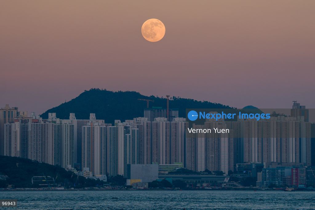 A moon rises on September 26, 2026 in Hong Kong. (Photo by Vernon Yuen/Nexpher Images)