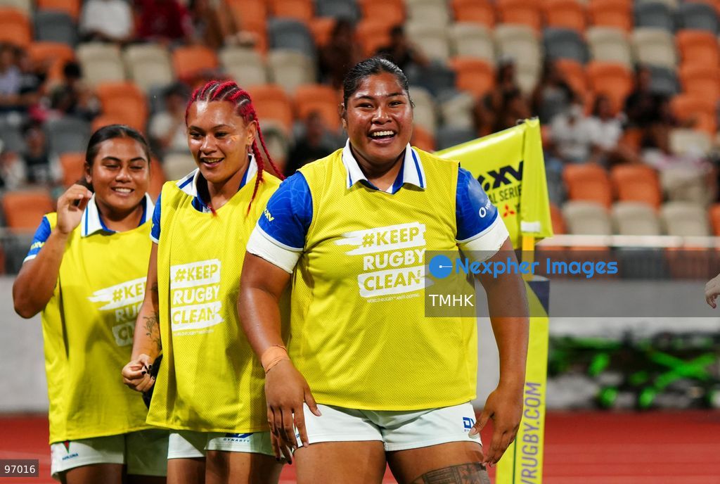 Hong Kong, China compete against Samoa in an intense passage of play during the third round of the WXV 3 rugby tournament at Kai Tak Youth Sports Ground on September 26, 2026 in Hong Kong. Despite Tanya Dhar scoring two tries in the first half, Hong Kong, China were defeated 12-31 by Samoa, finishing their campaign with one win and two losses in a match delayed by five hours due to extreme heat. (Photo by Zulu Lo/TMHK via Nexpher Images)