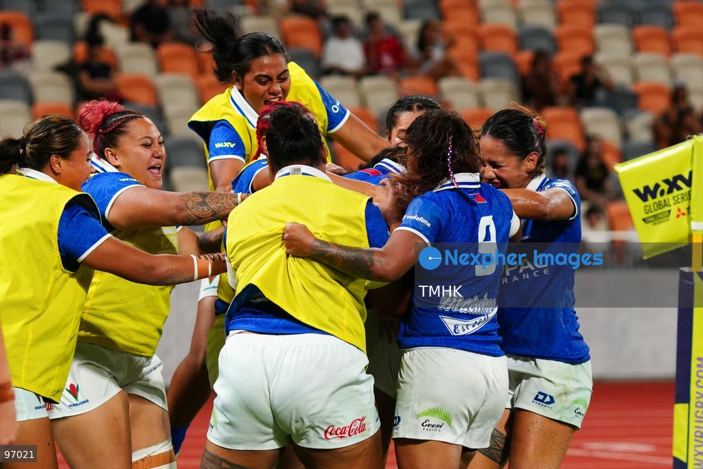 Hong Kong, China compete against Samoa in an intense passage of play during the third round of the WXV 3 rugby tournament at Kai Tak Youth Sports Ground on September 26, 2026 in Hong Kong. Despite Tanya Dhar scoring two tries in the first half, Hong Kong, China were defeated 12-31 by Samoa, finishing their campaign with one win and two losses in a match delayed by five hours due to extreme heat. (Photo by Zulu Lo/TMHK via Nexpher Images)