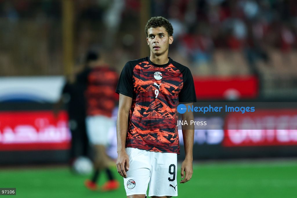 CAIRO, EGYPT, SEPTEMBER 25, 2026: 9 Hamza Abdelkarim of Egypt before Africa Cup of Nations qualification Group B match between Egypt and Angola at Cairo International Stadium in 25 Sep 2026.Photo by Ayman Aref / JNA Press (Photo by Ayman Aref/JNA Press via Nexpher Images)