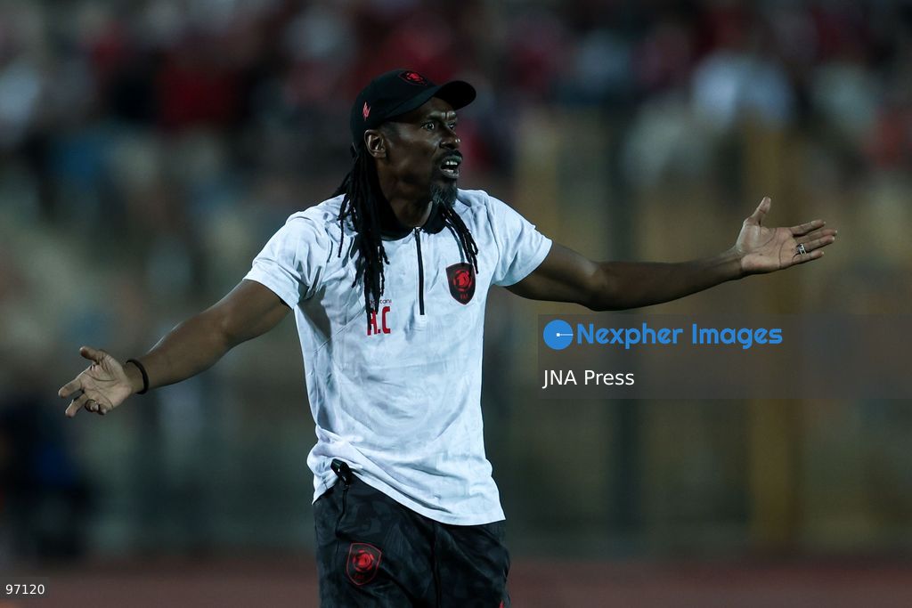 CAIRO, EGYPT, SEPTEMBER 25, 2026: Head coach ALIOU CISSE of Angola during Africa Cup of Nations qualification Group B match between Egypt and Angola at Cairo International Stadium in 25 Sep 2026.Photo by Ayman Aref / JNA Press (Photo by Ayman Aref/JNA Press via Nexpher Images)