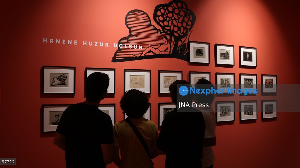 IZMIR, TURKEY, SEPTEMBER 26, 2026: Visitors explore “ROMANTİKA / Bir Ömrün Seyrüseferi,” an exhibition dedicated to Turkish poet and writer Nazım Hikmet at the Atlas Pavilion in Kültürpark, Izmir. The exhibition brings together hundreds of documents, manuscripts, photographs, books, personal belongings and audiovisual materials tracing Hikmet’s life, literary work and cultural legacy. Hosted by Izmir Metropolitan Municipality and produced by Folkart, the exhibition opened on September 5 and is scheduled to remain on display until January 15, 2027. Photo by Turgay Kilic / JNA Press. (Photo by Turgay Kilic/JNA Press via Nexpher Images)