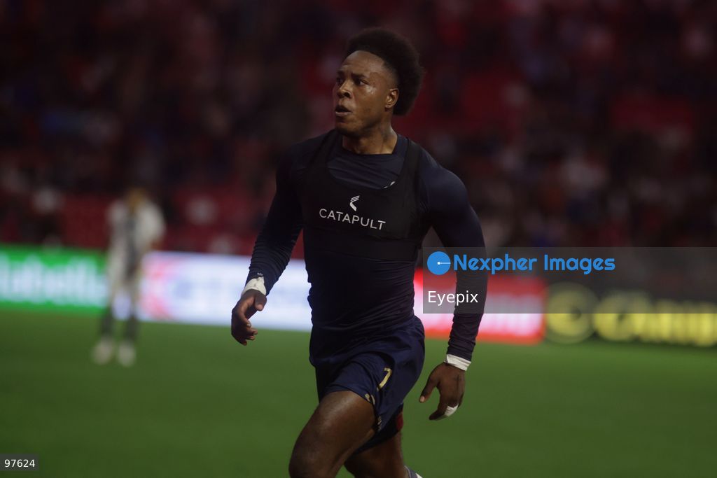 Jhojan Julio #7 of Atlante FC celebrates after scoring his team's fourth goal during the Liga MX Apertura 2026 match day 10 game between Atlante and Monterrey at Estadio Banorte. on September 25, 2026 in Mexico City, Mexico. (Photo by Ismael Rosas/ Eyepix Group) (Photo by Ismael Rosas/ Eyepix Group/Eyepix via Nexpher Images)