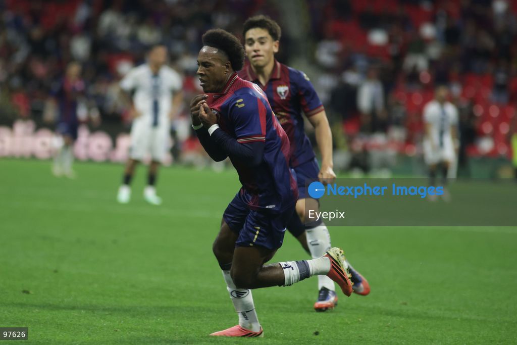 Jhojan Julio #7 of Atlante FC celebrates after scoring his team's fourth goal during the Liga MX Apertura 2026 match day 10 game between Atlante and Monterrey at Estadio Banorte. on September 25, 2026 in Mexico City, Mexico. (Photo by Ismael Rosas/ Eyepix Group) (Photo by Ismael Rosas/ Eyepix Group/Eyepix via Nexpher Images)