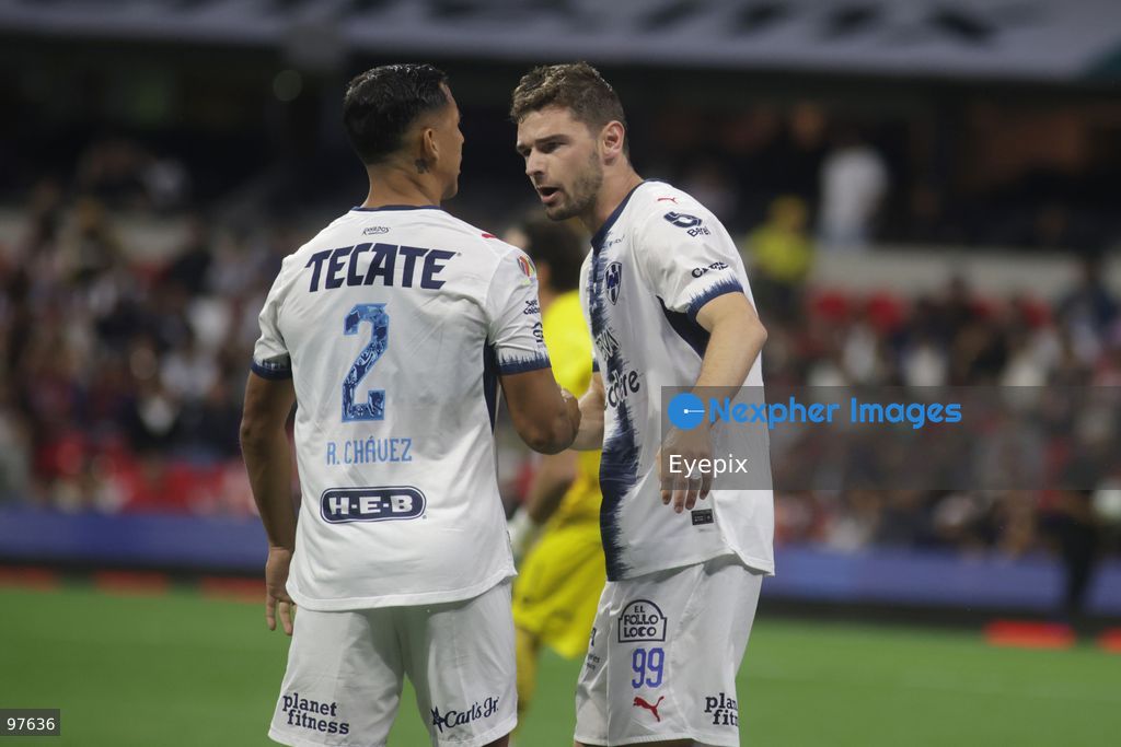 Hugo Cuypers #99 of Monterrey celebrating after scoring a goal during the Liga MX Apertura 2026 match day 10 game between Atlante and Monterrey at Estadio Banorte. on September 25, 2026 in Mexico City, Mexico. (Photo by Ismael Rosas/ Eyepix Group) (Photo by Ismael Rosas/ Eyepix Group/Eyepix via Nexpher Images)