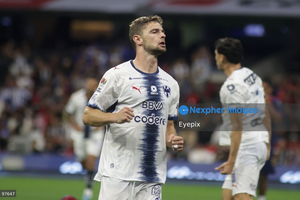 Hugo Cuypers #99 of Monterrey celebrating after scoring a goal during the Liga MX Apertura 2026 match day 10 game between Atlante and Monterrey at Estadio Banorte. on September 25, 2026 in Mexico City, Mexico. (Photo by Ismael Rosas/ Eyepix Group) (Photo by Ismael Rosas/ Eyepix Group/Eyepix via Nexpher Images)