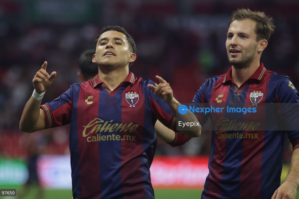 Luis Calzadilla #19 of Atlante FC celebrates after scoring his team's second goal during the Liga MX Apertura 2026 match day 10 game between Atlante and Monterrey at Estadio Banorte. on September 25, 2026 in Mexico City, Mexico. (Photo by Ismael Rosas/ Eyepix Group) (Photo by Ismael Rosas/ Eyepix Group/Eyepix via Nexpher Images)