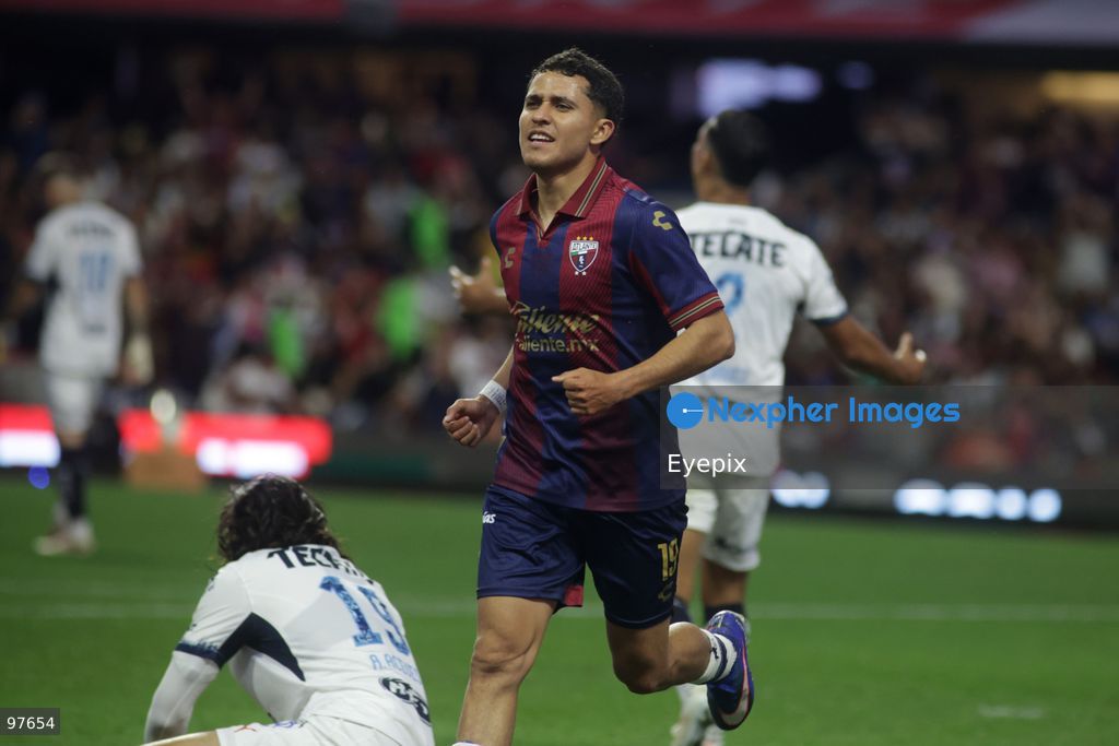 Luis Calzadilla #19 of Atlante FC celebrates after scoring his team's second goal during the Liga MX Apertura 2026 match day 10 game between Atlante and Monterrey at Estadio Banorte. on September 25, 2026 in Mexico City, Mexico. (Photo by Ismael Rosas/ Eyepix Group) (Photo by Ismael Rosas/ Eyepix Group/Eyepix via Nexpher Images)