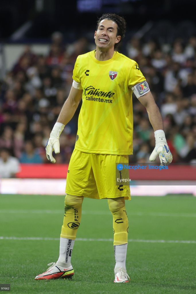 Oscar Jiménez #1 goalkeeper of Atlanta FC reacts during the Liga MX Apertura 2026 match day 10 game between Atlante and Monterrey at Estadio Banorte. on September 25, 2026 in Mexico City, Mexico. (Photo by Ismael Rosas/ Eyepix Group) (Photo by Ismael Rosas/ Eyepix Group/Eyepix via Nexpher Images)