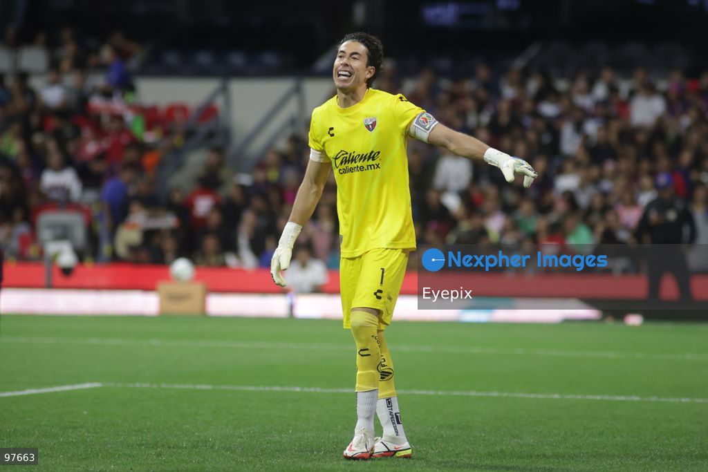 Oscar Jiménez #1 goalkeeper of Atlanta FC reacts during the Liga MX Apertura 2026 match day 10 game between Atlante and Monterrey at Estadio Banorte. on September 25, 2026 in Mexico City, Mexico. (Photo by Ismael Rosas/ Eyepix Group) (Photo by Ismael Rosas/ Eyepix Group/Eyepix via Nexpher Images)