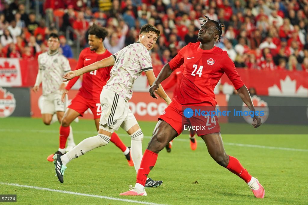 Promise David #24 of Canada reacts after missing an opportunity during the International Friendly match between Canada and Chile at BMO Filed. on September 26, 2026 in Toronto, Ontario. (Photo by Leonardo Ramirez/ Eyepix Group) (Photo by Leonardo Ramirez/ Eyepix Group/Eyepix via Nexpher Images)