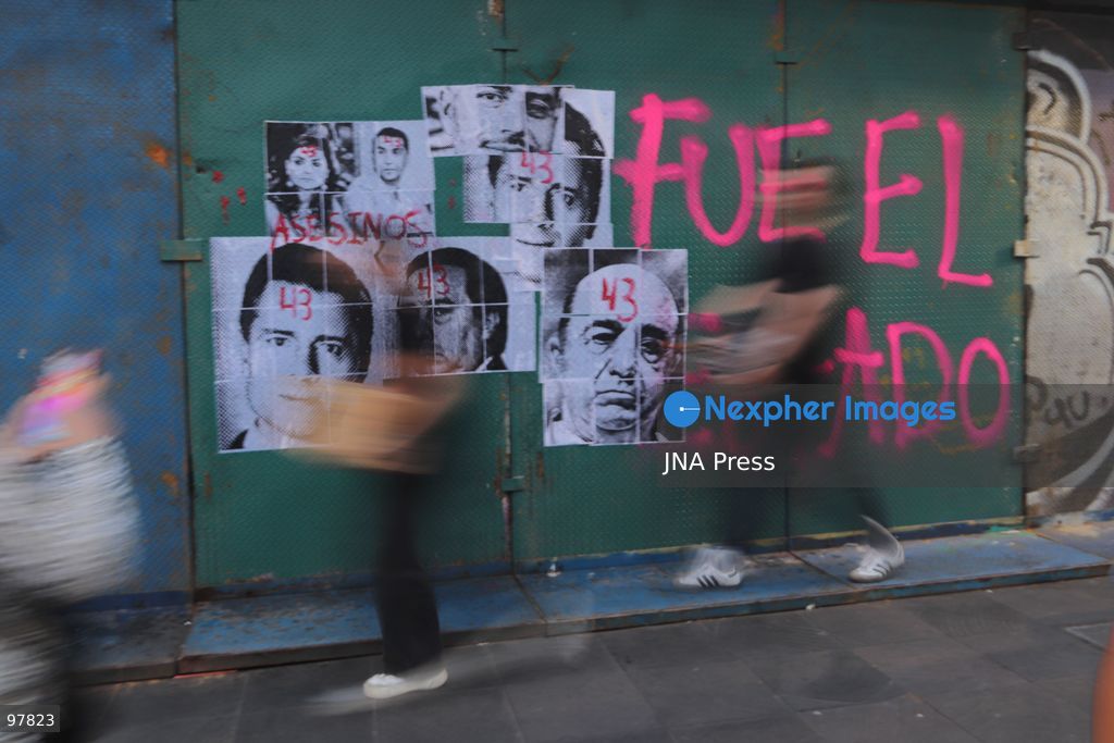 MEXICO CITY, MEXICO, SEPTEMBER 26, 2026: Relatives of the 43 missing Ayotzinapa students take part in a march in Mexico City marking the 12th anniversary of their disappearance and demanding truth and justice. The students from the Raúl Isidro Burgos Rural Teachers’ College disappeared in Iguala, Guerrero, on the night of September 26, 2014, in a case that remains unresolved. Photo by Carlos Santiago / JNA Press. (Photo by Carlos Santiago/JNA Press via Nexpher Images)