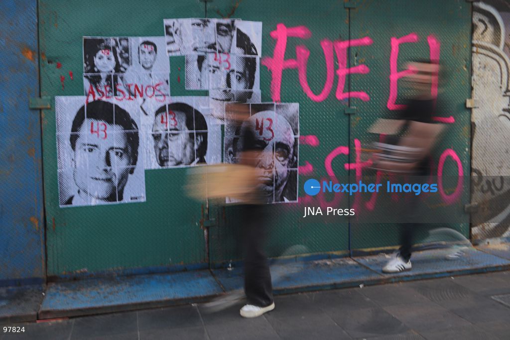 MEXICO CITY, MEXICO, SEPTEMBER 26, 2026: Relatives of the 43 missing Ayotzinapa students take part in a march in Mexico City marking the 12th anniversary of their disappearance and demanding truth and justice. The students from the Raúl Isidro Burgos Rural Teachers’ College disappeared in Iguala, Guerrero, on the night of September 26, 2014, in a case that remains unresolved. Photo by Carlos Santiago / JNA Press. (Photo by Carlos Santiago/JNA Press via Nexpher Images)