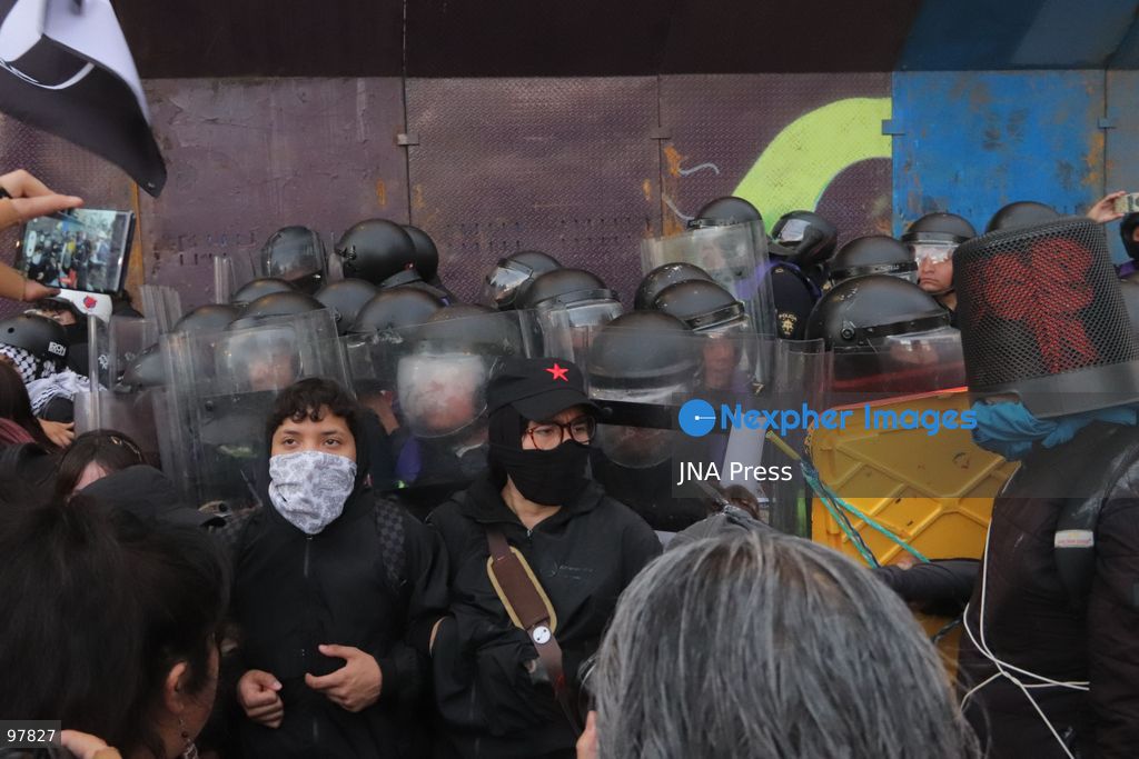 MEXICO CITY, MEXICO, SEPTEMBER 26, 2026: Relatives of the 43 missing Ayotzinapa students take part in a march in Mexico City marking the 12th anniversary of their disappearance and demanding truth and justice. The students from the Raúl Isidro Burgos Rural Teachers’ College disappeared in Iguala, Guerrero, on the night of September 26, 2014, in a case that remains unresolved. Photo by Carlos Santiago / JNA Press. (Photo by Carlos Santiago/JNA Press via Nexpher Images)