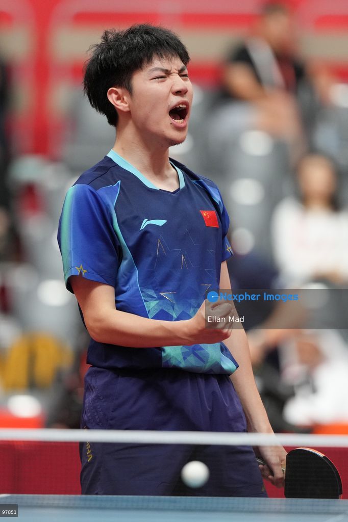 Huang Youzheng of china during the Men's Doubles Final of Table Tennis at the 2026 Asian Games on September 27, 2026 in Japan. (Photo by Ellan Mad/Nexpher Images)