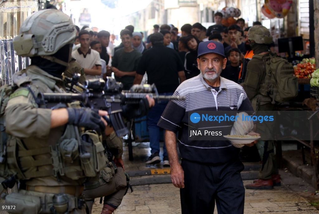 NABLUS, OCCUPIED WEST BANK, SEPTEMBER 27, 2026: Israeli soldiers patrol the Old City of Nablus in the occupied West Bank. Photo by Nedal Shtieh / JNA Press. (Photo by Nedal Shtieh/JNA Press via Nexpher Images)
