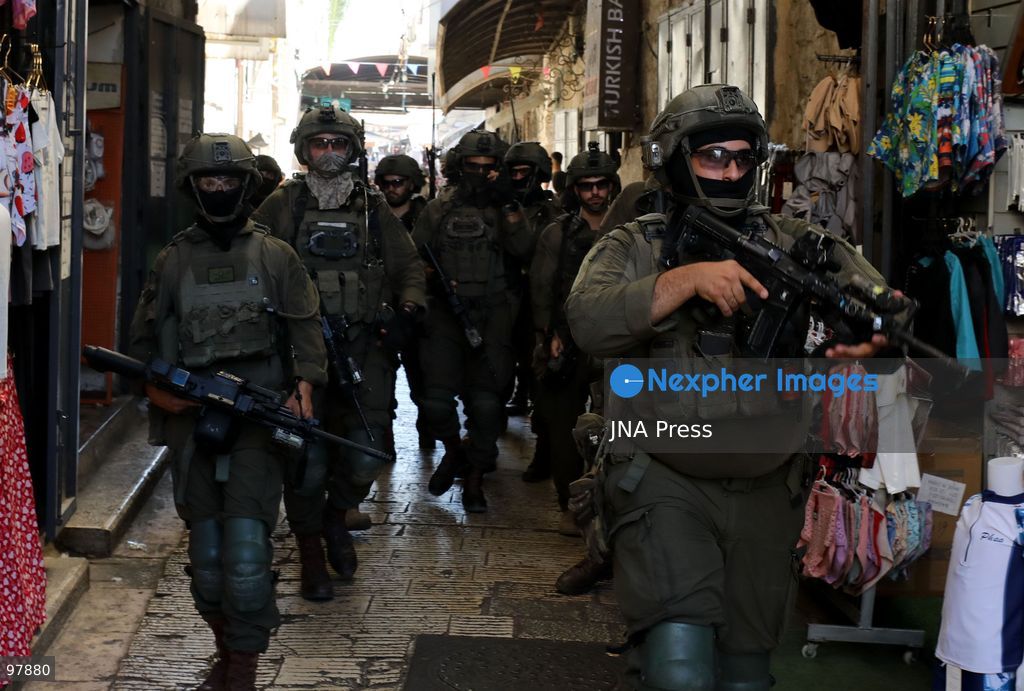 NABLUS, OCCUPIED WEST BANK, SEPTEMBER 27, 2026: Israeli soldiers patrol the Old City of Nablus in the occupied West Bank. Photo by Nedal Shtieh / JNA Press. (Photo by Nedal Shtieh/JNA Press via Nexpher Images)