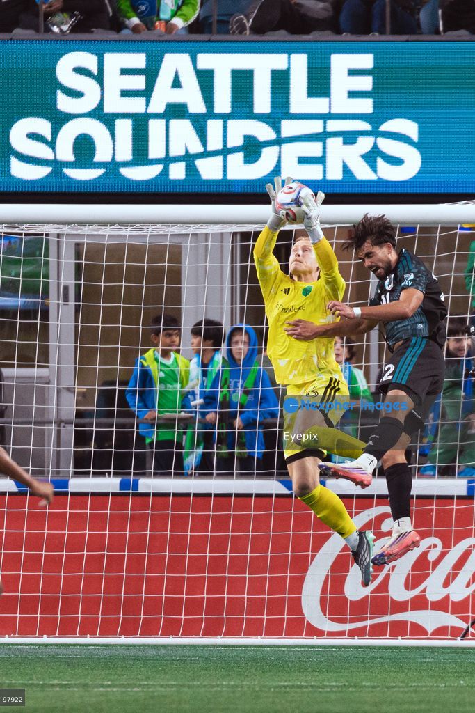 Andrew Thomas #26 goalkeeper of Seattle Sounders FC catches the ball during the MLS match between Sounders FC and Minnesota United FC at Lumen Field. on September 26, 2026 in Seattle, Washington. (Photo by Jules Doyle/ Eyepix Group) (Photo by Jules Doyle / Eyepix Group/Eyepix via Nexpher Images)