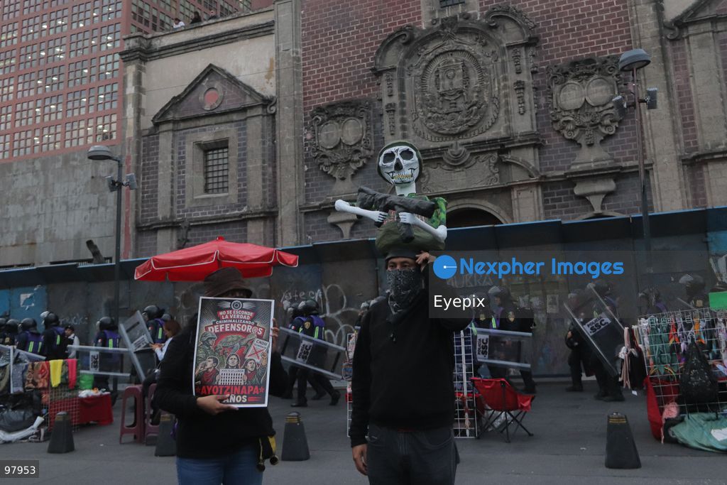 Persons march during a rally to demand justice and truth on the 12th anniversary of the disappearance of the 43 students, in Mexico City, Mexico on September 26, 2026. (Photo by Carlos Santiago/ Eyepix Group) (Photo by Carlos Santiago/ Eyepix Group/Eyepix via Nexpher Images)