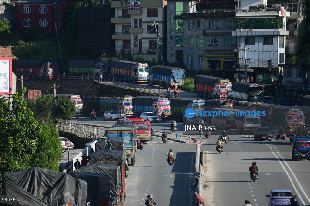 KATHMANDU, NEPAL – SEPTEMBER 27, 2026: Vehicles remained stranded along the Ring Road at Kalanki, a major gateway from Kathmandu toward Naubise and Naagdhunga, as the Prithvi Highway and other major routes remained disrupted by landslides and flooding following several days of continuous heavy rainfall. Rain since September 24 triggered landslides, road erosion and flooding at multiple locations, repeatedly blocking sections of the Prithvi Highway and leaving vehicles and passengers stranded. The highway was affected by landslides at locations including Krishnabhir, Chaukibhir, Jawang Khola and Fisling. The disruption created difficulties for long-distance drivers and passengers waiting in and around Kathmandu, with some remaining with their vehicles for extended periods while waiting for roads to reopen. Floods, landslides and road damage also affected other highways connecting Kathmandu with different parts of Nepal. Photo by Safal Prakash Shrestha / JNA Press (Photo by Safal Prakash Shrestha/JNA Press via Nexpher Images)