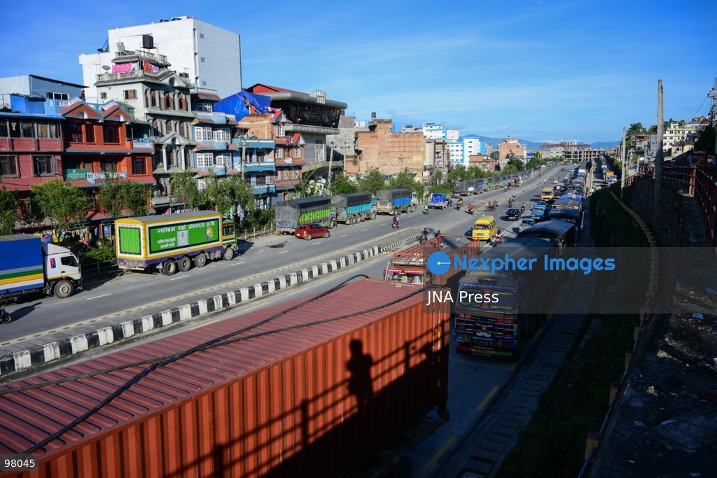 KATHMANDU, NEPAL – SEPTEMBER 27, 2026: Vehicles remained stranded along the Ring Road at Kalanki, a major gateway from Kathmandu toward Naubise and Naagdhunga, as the Prithvi Highway and other major routes remained disrupted by landslides and flooding following several days of continuous heavy rainfall. Rain since September 24 triggered landslides, road erosion and flooding at multiple locations, repeatedly blocking sections of the Prithvi Highway and leaving vehicles and passengers stranded. The highway was affected by landslides at locations including Krishnabhir, Chaukibhir, Jawang Khola and Fisling. The disruption created difficulties for long-distance drivers and passengers waiting in and around Kathmandu, with some remaining with their vehicles for extended periods while waiting for roads to reopen. Floods, landslides and road damage also affected other highways connecting Kathmandu with different parts of Nepal. Photo by Safal Prakash Shrestha / JNA Press (Photo by Safal Prakash Shrestha/JNA Press via Nexpher Images)