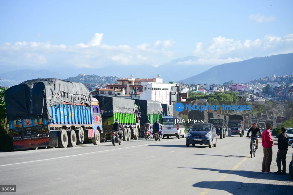 KATHMANDU, NEPAL – SEPTEMBER 27, 2026: Vehicles remained stranded along the Ring Road at Kalanki, a major gateway from Kathmandu toward Naubise and Naagdhunga, as the Prithvi Highway and other major routes remained disrupted by landslides and flooding following several days of continuous heavy rainfall. Rain since September 24 triggered landslides, road erosion and flooding at multiple locations, repeatedly blocking sections of the Prithvi Highway and leaving vehicles and passengers stranded. The highway was affected by landslides at locations including Krishnabhir, Chaukibhir, Jawang Khola and Fisling. The disruption created difficulties for long-distance drivers and passengers waiting in and around Kathmandu, with some remaining with their vehicles for extended periods while waiting for roads to reopen. Floods, landslides and road damage also affected other highways connecting Kathmandu with different parts of Nepal. Photo by Safal Prakash Shrestha / JNA Press (Photo by Safal Prakash Shrestha/JNA Press via Nexpher Images)