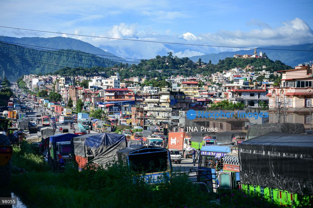 KATHMANDU, NEPAL – SEPTEMBER 27, 2026: Vehicles remained stranded along the Ring Road at Kalanki, a major gateway from Kathmandu toward Naubise and Naagdhunga, as the Prithvi Highway and other major routes remained disrupted by landslides and flooding following several days of continuous heavy rainfall. Rain since September 24 triggered landslides, road erosion and flooding at multiple locations, repeatedly blocking sections of the Prithvi Highway and leaving vehicles and passengers stranded. The highway was affected by landslides at locations including Krishnabhir, Chaukibhir, Jawang Khola and Fisling. The disruption created difficulties for long-distance drivers and passengers waiting in and around Kathmandu, with some remaining with their vehicles for extended periods while waiting for roads to reopen. Floods, landslides and road damage also affected other highways connecting Kathmandu with different parts of Nepal. Photo by Safal Prakash Shrestha / JNA Press (Photo by Safal Prakash Shrestha/JNA Press via Nexpher Images)
