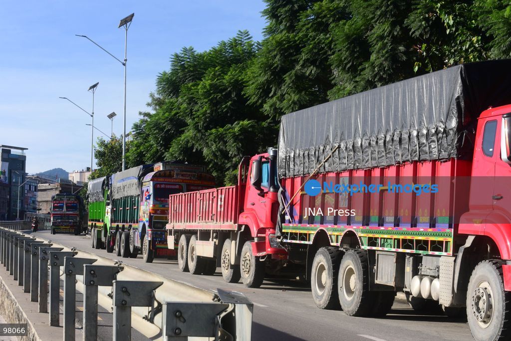 KATHMANDU, NEPAL – SEPTEMBER 27, 2026: Vehicles remained stranded along the Ring Road at Kalanki, a major gateway from Kathmandu toward Naubise and Naagdhunga, as the Prithvi Highway and other major routes remained disrupted by landslides and flooding following several days of continuous heavy rainfall. Rain since September 24 triggered landslides, road erosion and flooding at multiple locations, repeatedly blocking sections of the Prithvi Highway and leaving vehicles and passengers stranded. The highway was affected by landslides at locations including Krishnabhir, Chaukibhir, Jawang Khola and Fisling. The disruption created difficulties for long-distance drivers and passengers waiting in and around Kathmandu, with some remaining with their vehicles for extended periods while waiting for roads to reopen. Floods, landslides and road damage also affected other highways connecting Kathmandu with different parts of Nepal. Photo by Safal Prakash Shrestha / JNA Press (Photo by Safal Prakash Shrestha/JNA Press via Nexpher Images)