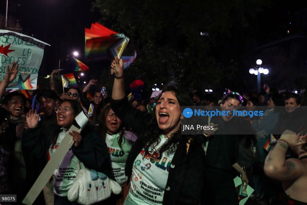 People participate in the Pride parade and March for Sexual and Gender Diversity in La Paz, Bolivia, on September 26, 2026. The event brought together members of the LGBTIQ+ community and sexual and gender diversity organizations to celebrate pride, diversity and the recognition of their rights. Photo by Brian Ronaldo Delgadillo Garzofino / JNA Press (Photo by Brian Ronaldo Delgadillo Garzofi/JNA Press via Nexpher Images)