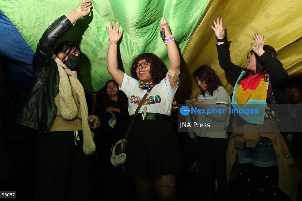 People participate in the Pride parade and March for Sexual and Gender Diversity in La Paz, Bolivia, on September 26, 2026. The event brought together members of the LGBTIQ+ community and sexual and gender diversity organizations to celebrate pride, diversity and the recognition of their rights. Photo by Brian Ronaldo Delgadillo Garzofino / JNA Press (Photo by Brian Ronaldo Delgadillo Garzofi/JNA Press via Nexpher Images)