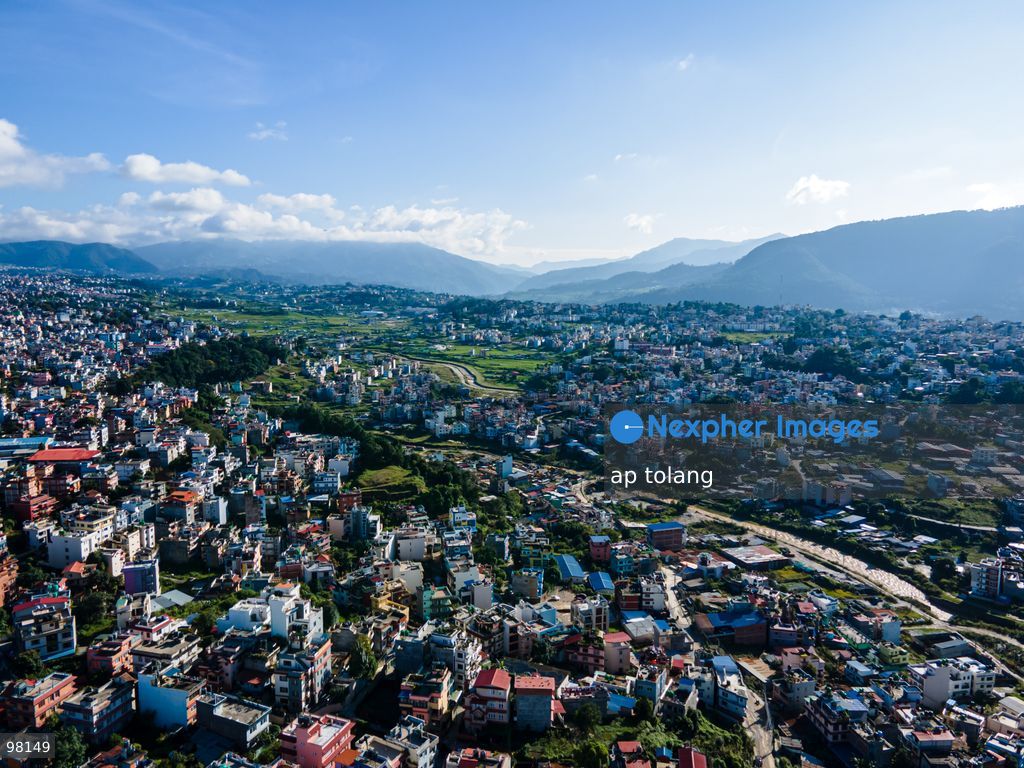 KATHMANDU, NEPAL —September 27, 2026: An aerial view captures the cityscape under clear blue skies after rainfall in Lalitpur, Nepal (Photo by ap tolang/Nexpher Images)