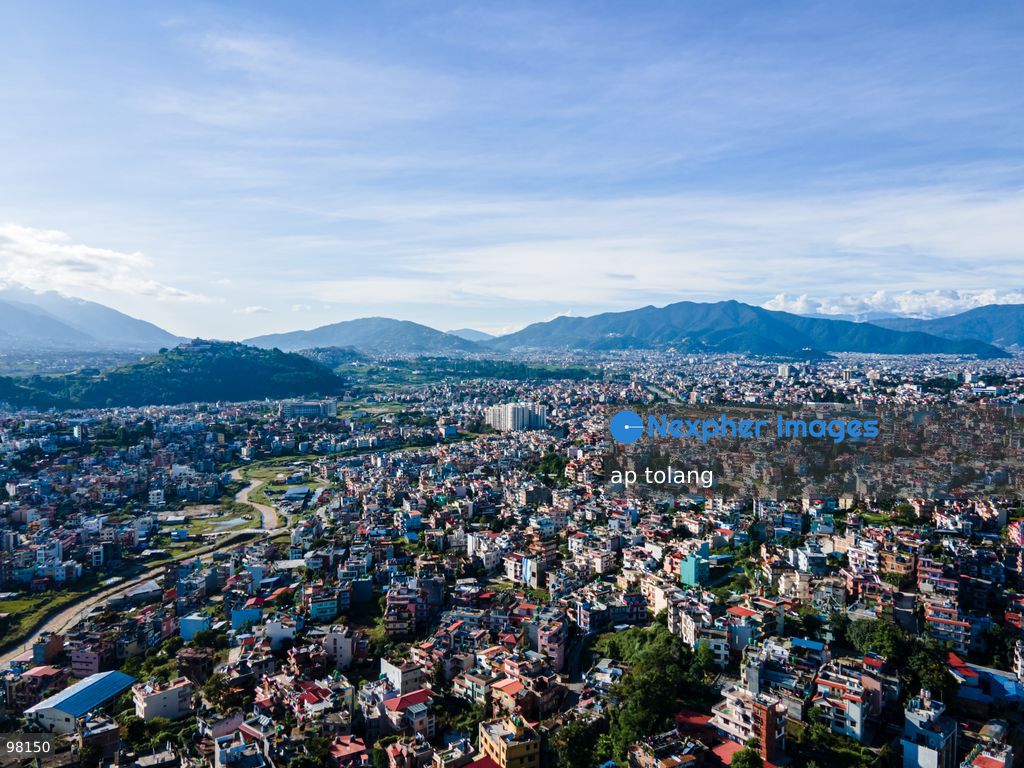KATHMANDU, NEPAL —September 27, 2026: An aerial view captures the cityscape under clear blue skies after rainfall in Lalitpur, Nepal (Photo by ap tolang/Nexpher Images)