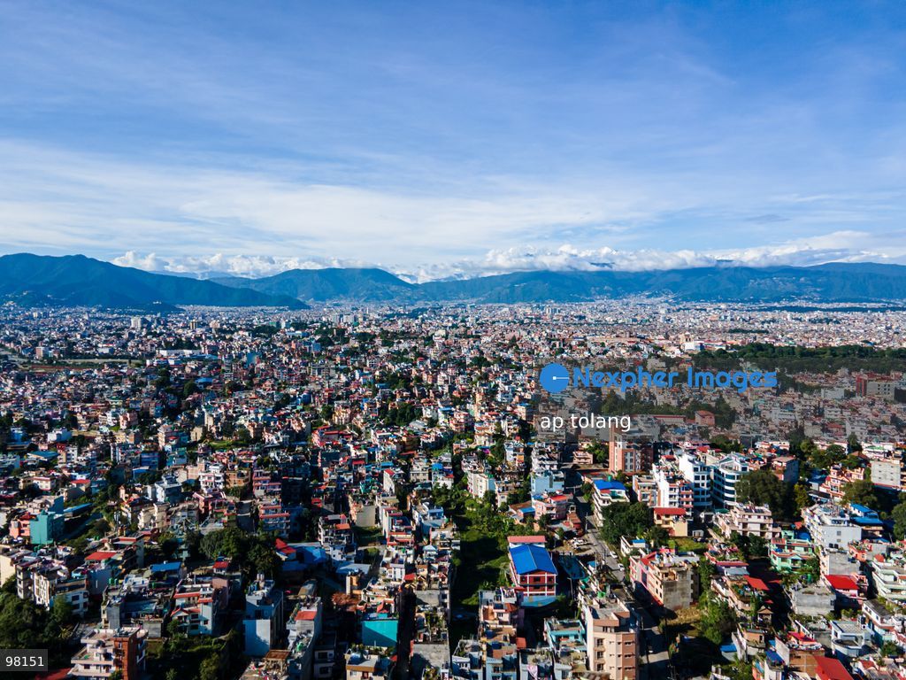 KATHMANDU, NEPAL —September 27, 2026: An aerial view captures the cityscape under clear blue skies after rainfall in Lalitpur, Nepal (Photo by ap tolang/Nexpher Images)