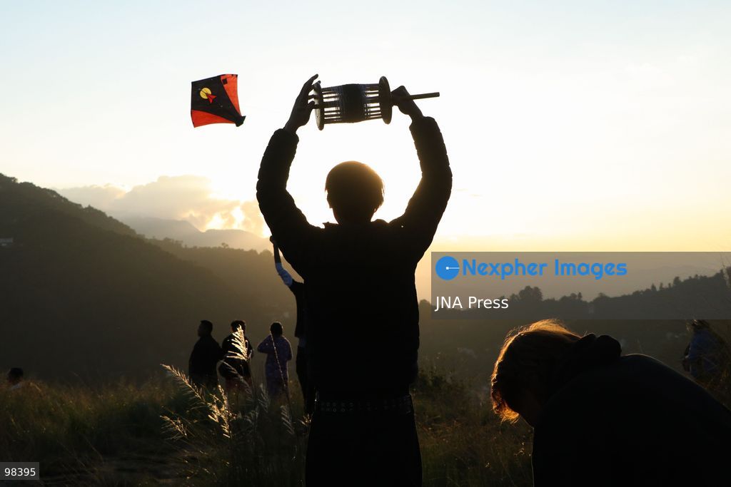 KATHMANDU, NEPAL – SEPTEMBER 27, 2026: People flew kites around Kathmandu during the festive period, adding color and activity to the city’s skies as families and friends gathered to celebrate. Kite flying brought a festive atmosphere to different parts of the city, with kites visible above Kathmandu as people took part in the seasonal tradition. The activity provided an opportunity for families and friends to spend time together during the festive period. Photo by Shankar Bhujel / JNA Press. (Photo by Shankar Bhujel/JNA Press via Nexpher Images)