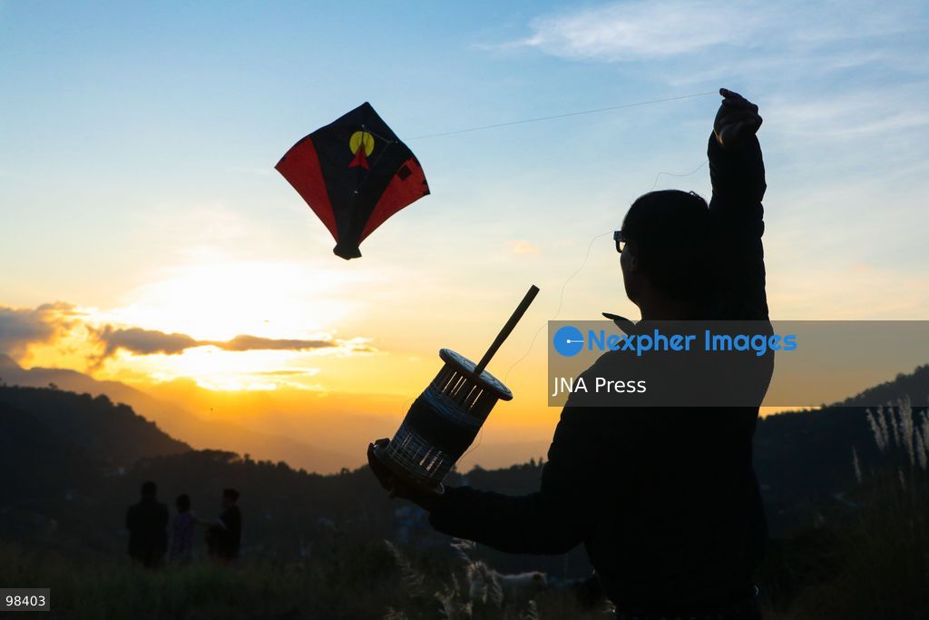 KATHMANDU, NEPAL – SEPTEMBER 27, 2026: People flew kites around Kathmandu during the festive period, adding color and activity to the city’s skies as families and friends gathered to celebrate. Kite flying brought a festive atmosphere to different parts of the city, with kites visible above Kathmandu as people took part in the seasonal tradition. The activity provided an opportunity for families and friends to spend time together during the festive period. Photo by Shankar Bhujel / JNA Press. (Photo by Shankar Bhujel/JNA Press via Nexpher Images)
