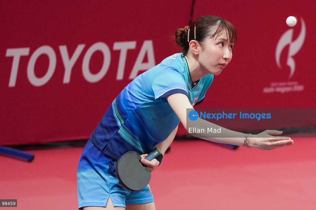 Hina Hayata of Japan during Women's Doubles Semi-finals, Table Tennis at the 2026 Asian Games on September 28, 2026 in Japan. (Photo by Ellan Mad/Nexpher Images)