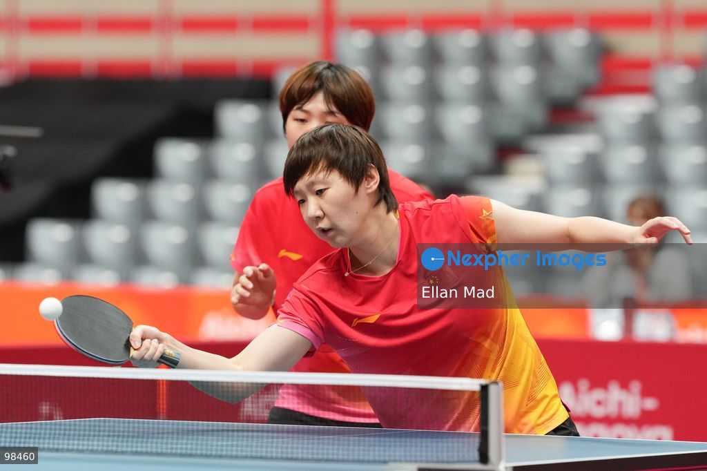 Wang Manyu and Kuai Man of China during Women's Doubles Semi-finals, Table Tennis at the 2026 Asian Games on September 28, 2026 in Japan. (Photo by Ellan Mad/Nexpher Images)