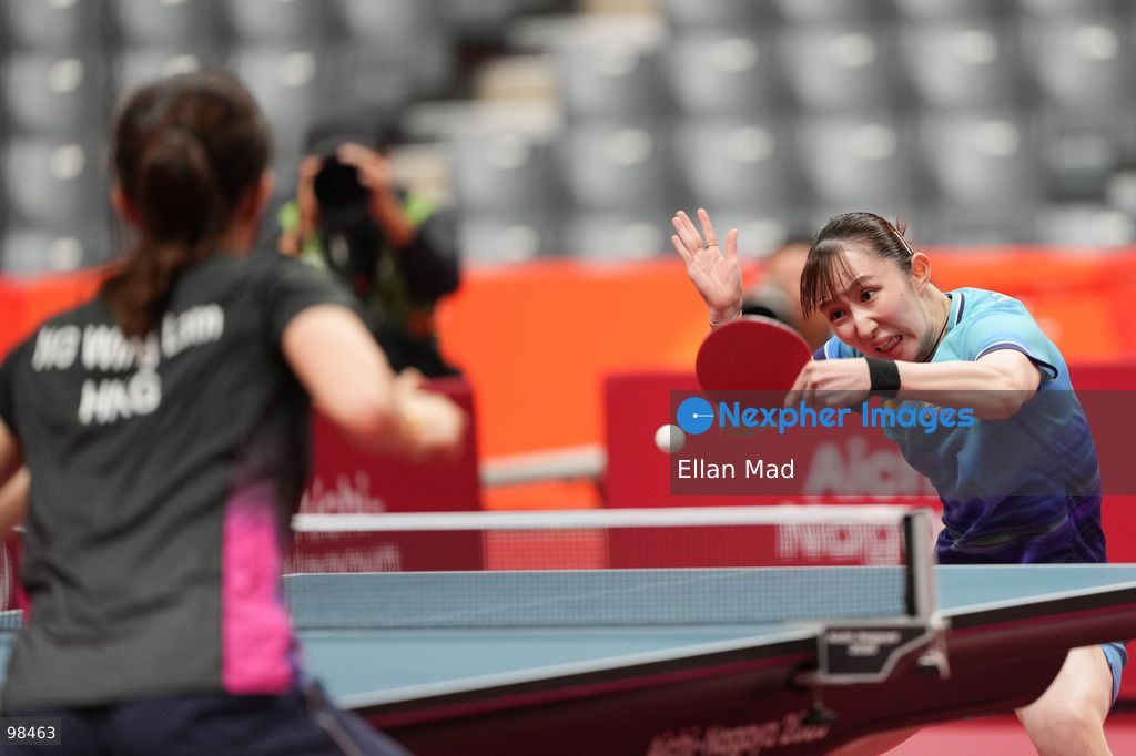 Hina Hayata of Japan during Women's Doubles Semi-finals, Table Tennis at the 2026 Asian Games on September 28, 2026 in Japan. (Photo by Ellan Mad/Nexpher Images)