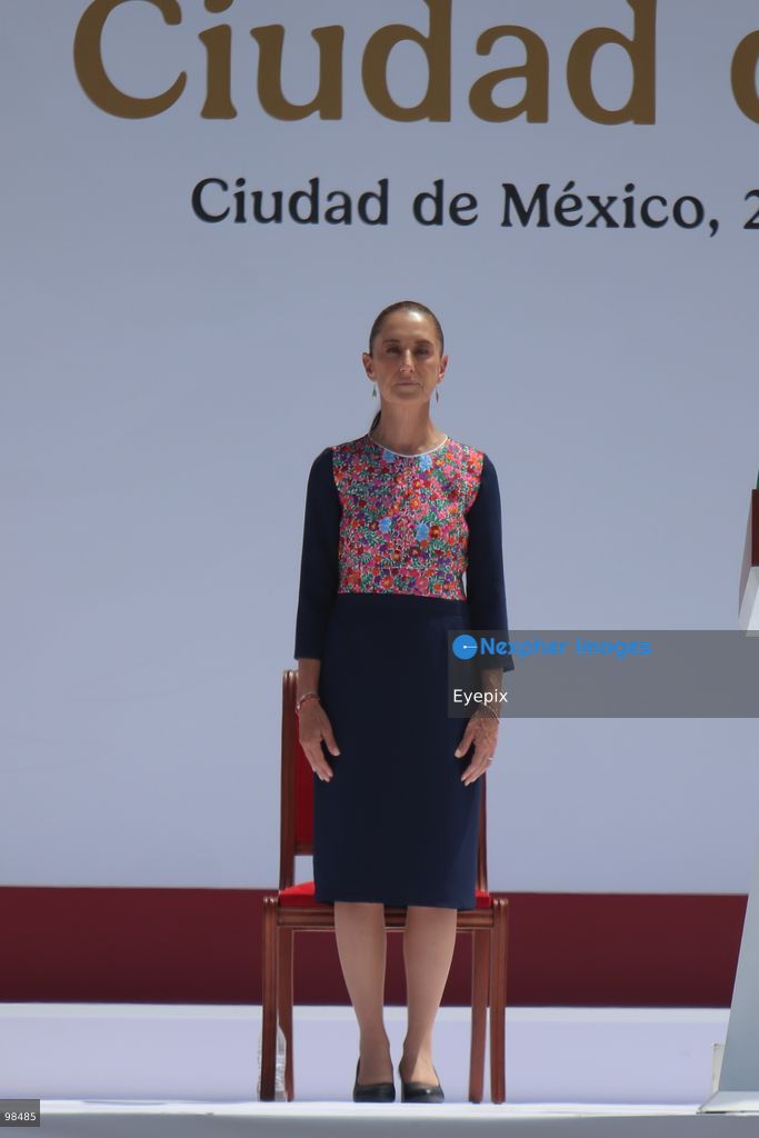 Mexican President Claudia Sheinbaum looks on during the closing event of her "Honestidad y Resultados" (Honesty and Results) at the main square Zocalo on September 27, 2026 in Mexico City, Mexico. The event marked the presentation of her administrative balance during her second year in office. (Photo by Carlos Santiago/ Eyepix Group) (Photo by Carlos Santiago/ Eyepix Group/Eyepix via Nexpher Images)