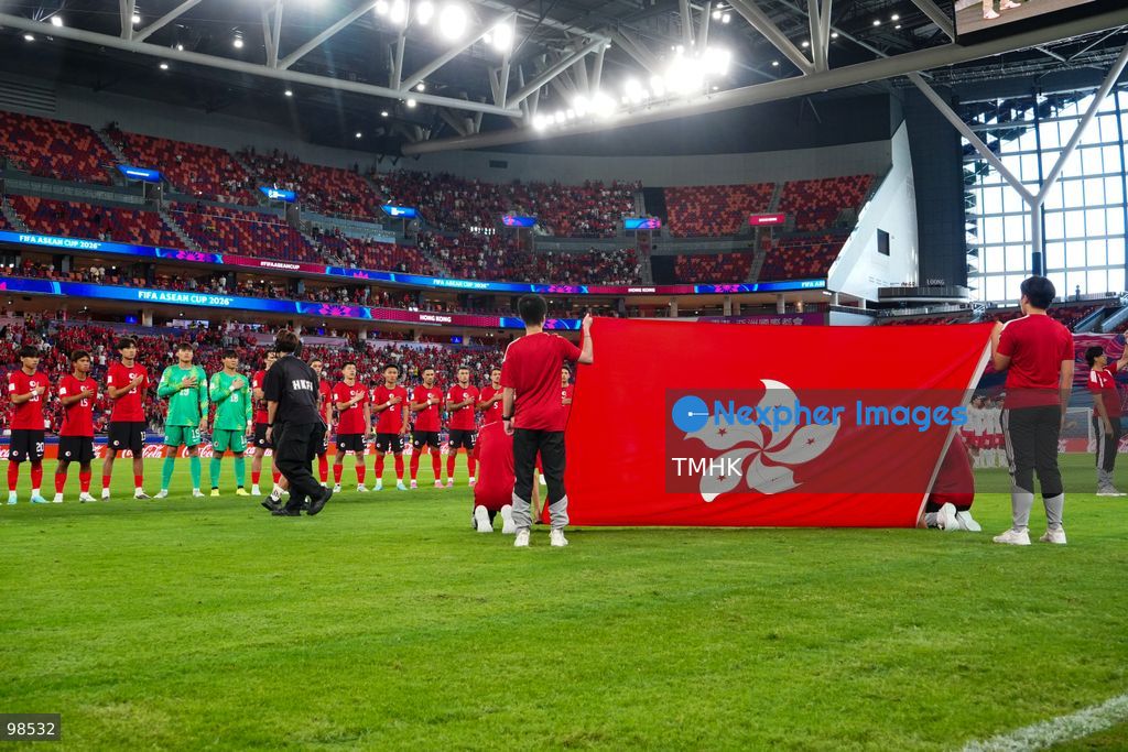 A general view shows Hong Kong, China competing against Laos during their opening fixture of the FIFA ASEAN Cup Tier 2 at Kai Tak Stadium on September 27, 2026 in Hong Kong. Hong Kong, China cruised to a dominant 4-0 victory with goals from Sun Ming-him, Everton Camargo, Dudu, and a penalty conversion by Matt Orr in front of nearly 19,000 supporters. (Photo by Zulu Lo/TMHK via Nexpher Images)