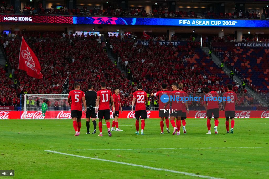 A general view shows Hong Kong, China competing against Laos during their opening fixture of the FIFA ASEAN Cup Tier 2 at Kai Tak Stadium on September 27, 2026 in Hong Kong. Hong Kong, China cruised to a dominant 4-0 victory with goals from Sun Ming-him, Everton Camargo, Dudu, and a penalty conversion by Matt Orr in front of nearly 19,000 supporters. (Photo by Zulu Lo/TMHK via Nexpher Images)